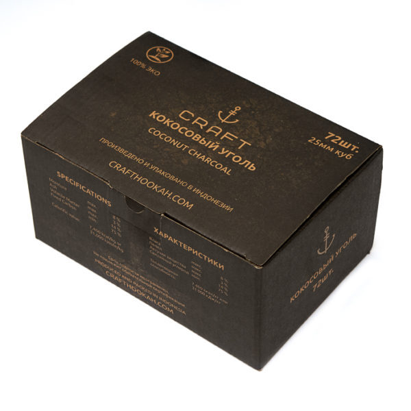Уголь для кальяна Craft (Крафт) 72 куб. Уголь для кальяна Craft (Крафт) 72 куб.