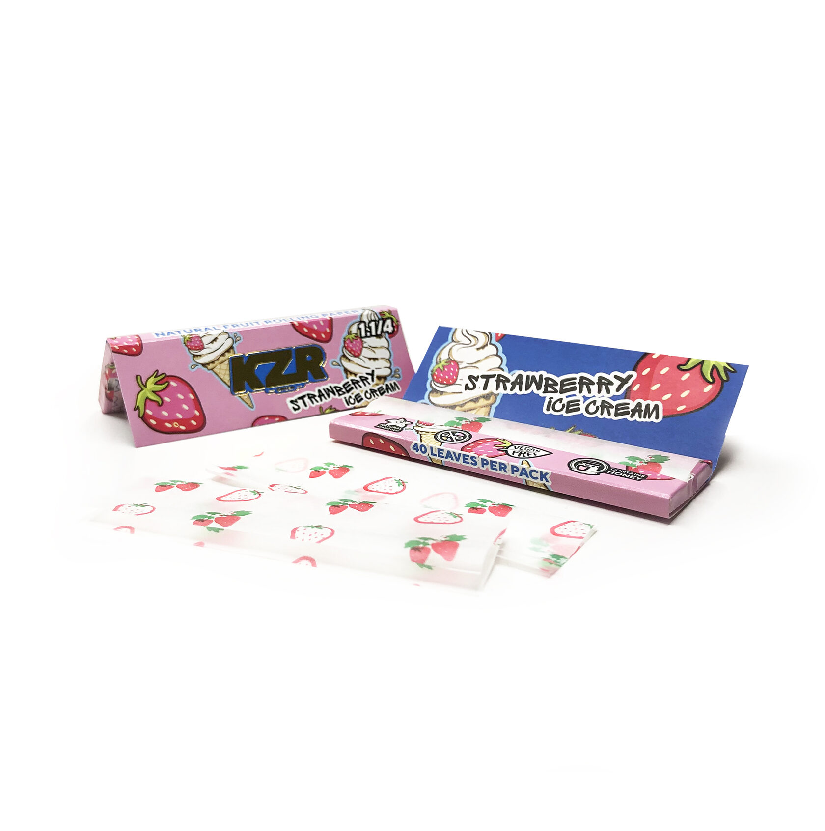 Бумажки KZR Strawberry Ice Cream 1 1/4 Бумажки KZR Strawberry Ice Cream 1 1/4