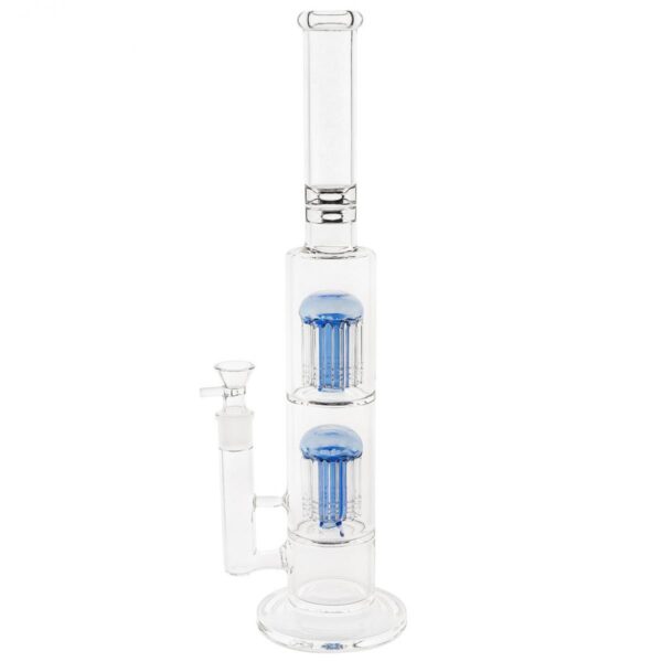 Бонг Clear & Blue 2x10-Arm Tree Percolator Бонг Clear & Blue 2x10-Arm Tree Percolator