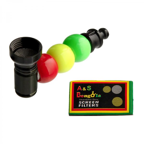 Трубка Metal & Acryl Rasta Mini + сетки Трубка Metal & Acryl Rasta Mini + сетки