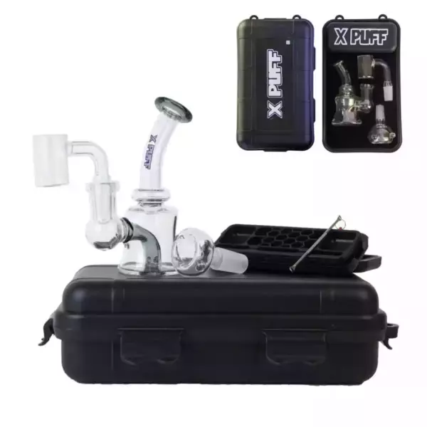 Бонг Стеклянный X PUFF Dab Rig Set Бонг Стеклянный X PUFF Dab Rig Set