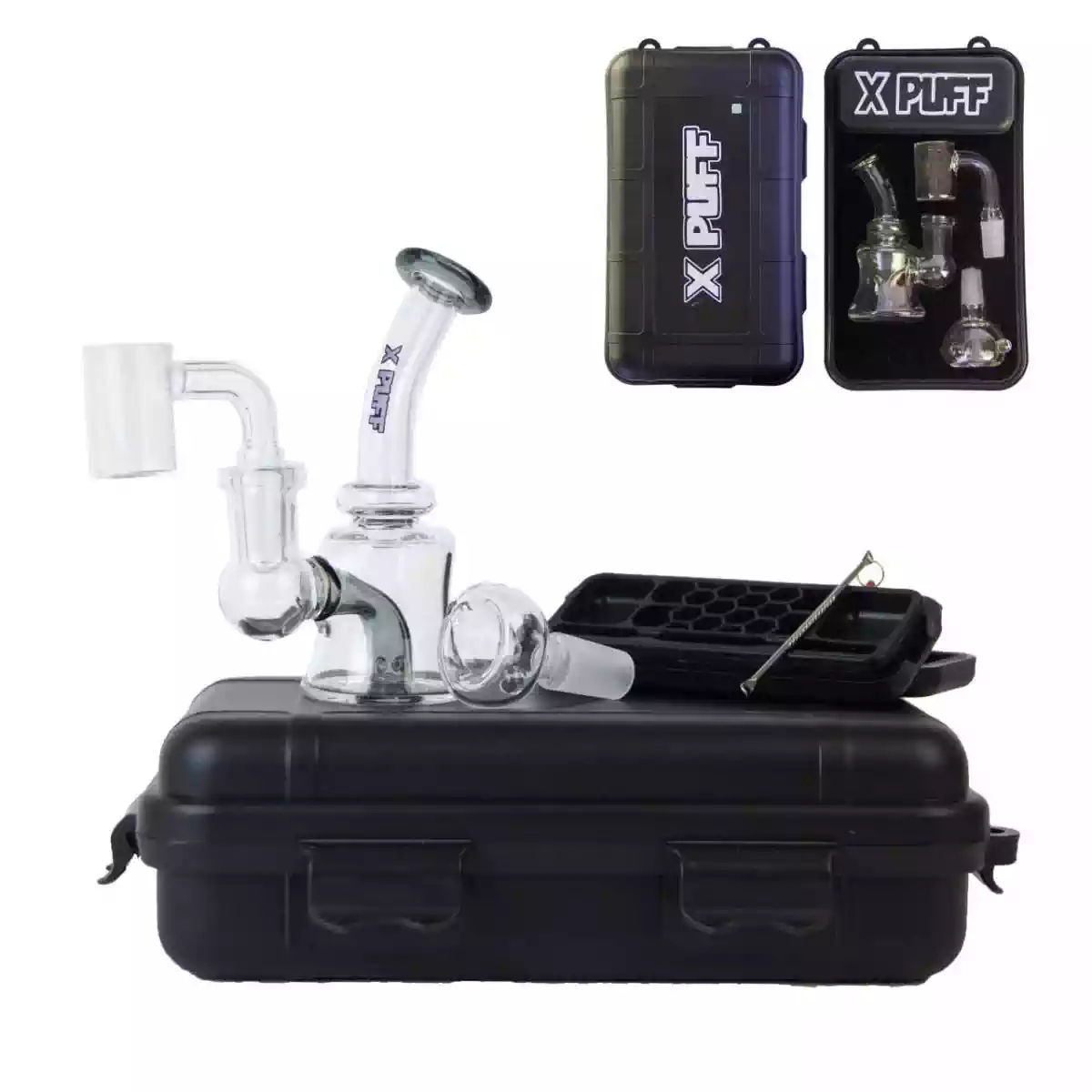 Бонг Стеклянный X PUFF Dab Rig Set Бонг Стеклянный X PUFF Dab Rig Set